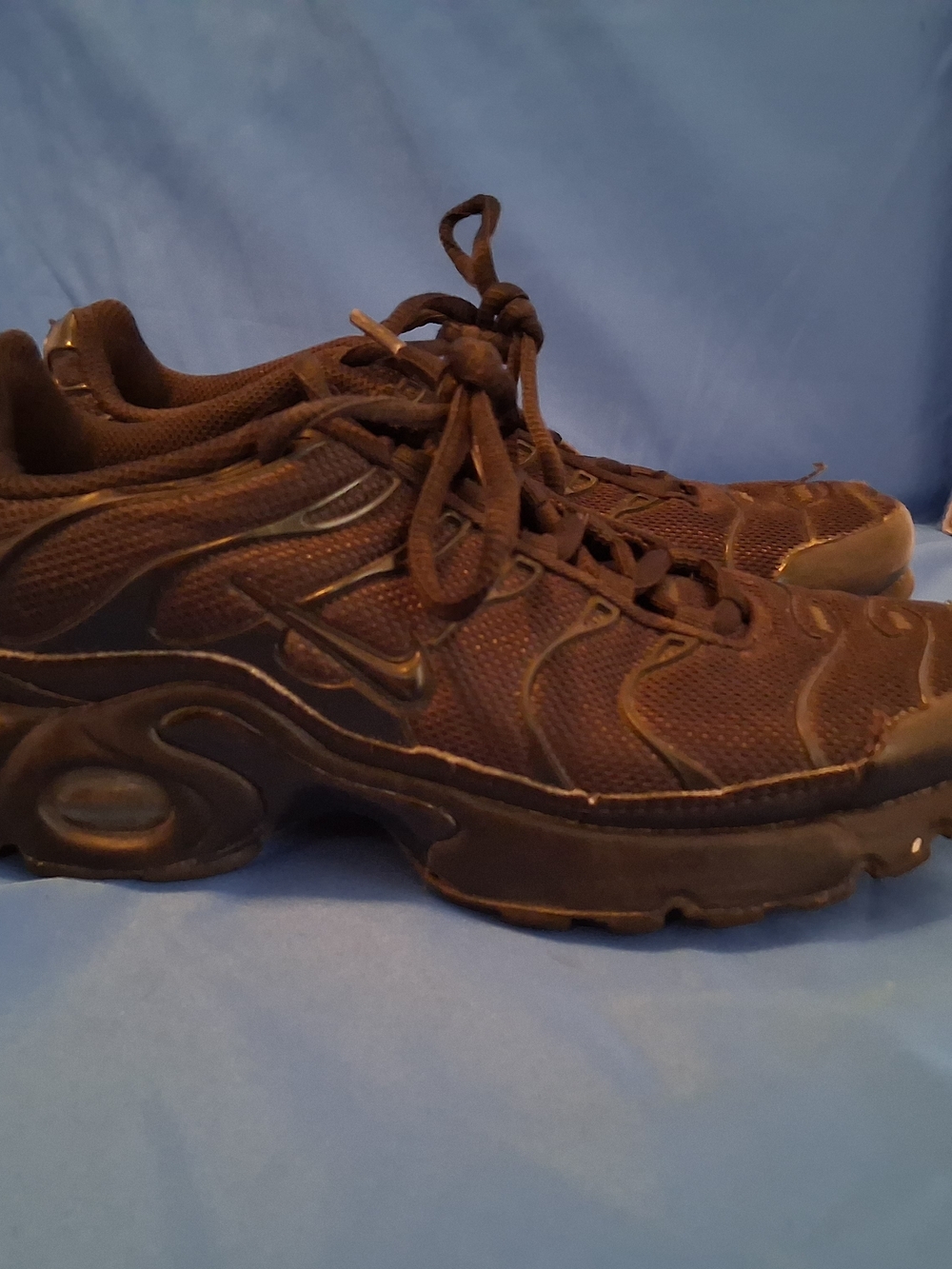 Nike Air Max Plus TN Black Lace-Up Low Top Sneaker US 5Y Pre-Owned